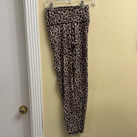 Pants - Color fuljo Ala Brown Leggings Gold Leopard print New Size S